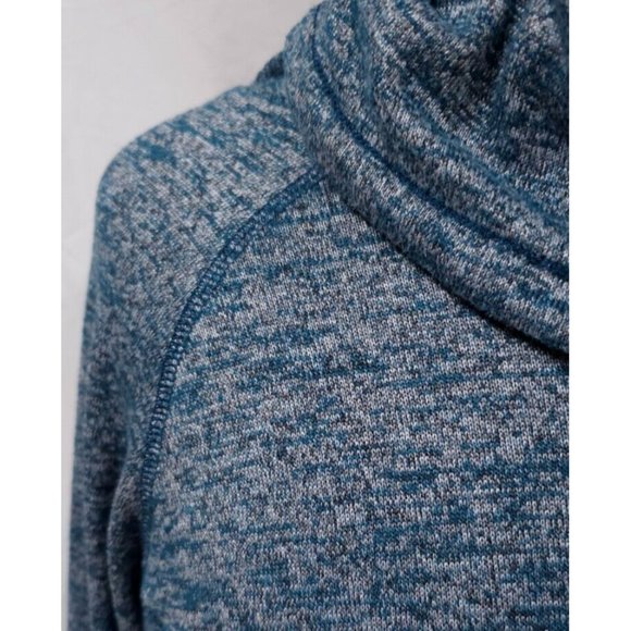 Reebok Large Green Cowl Neck Long Sleeve Roo Pocket Stretch Hoodie Sweatshirt - Picture 4 of 11